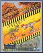 Spinosaurus vs. Tyrannosaurus Rex from Jurassic Park - Toys R Us - Dino Battlers manufactured by Hasbro [Back]
