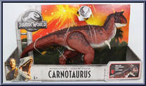 Carnotaurus from Jurassic World 2 - Action Attack manufactured by Mattel [Front]