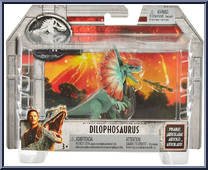 Dilophosaurus from Jurassic World 2 - Attack Packs manufactured by Mattel [Front]