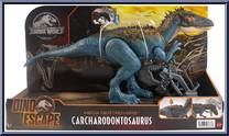Carcharodontosaurus (Blue) from Jurassic World - Camp Cretaceous - Dino Escape - Mega Destroyers manufactured by Mattel [Front]