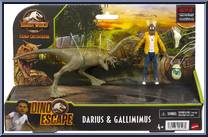 Darius & Gallimimus from Jurassic World - Camp Cretaceous - Dino Escape - Jurassic Campers manufactured by Mattel [Front]