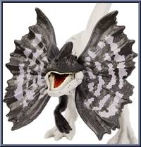 Dilophosaurus (Grey) from Jurassic World - Dino Tracker - Strike Attack manufactured by Mattel [Loose]