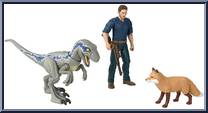 Owen & Velociraptor 'Beta' from Jurassic World - Dominion - Basic Series manufactured by Mattel [Loose]