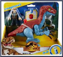 Dominion Therizinosaurus Dinosaur & Owen Grady from Jurassic World - Imaginext - Basic Series manufactured by Fisher-Price [Front]