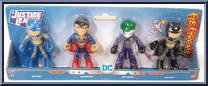 Batman (Blue) / Superman / Joker / Batman (Black) Action Figure