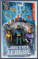 Hawkgirl / Batman / Elongated Man from Justice League Unlimited - 3-Packs manufactured by Mattel [Front]