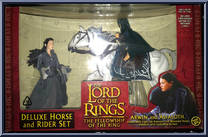 Arwen and Asfaloth (Red Box) from Lord of the Rings - Fellowship of the Ring - Deluxe Horse & Riders manufactured by Toy Biz [Front]