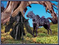 Ringwraith and Horse from Lord of the Rings - Fellowship of the Ring - Deluxe Horse & Riders manufactured by Toy Biz [Loose]