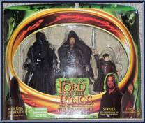 Witch King Ringwraith, Frodo, Strider (UK) from Lord of the Rings - Fellowship of the Ring - International Exclusives manufactured by Toy Biz [Front]