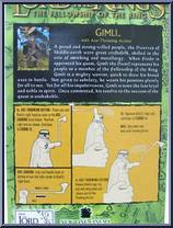 Gimli (Axe Throwing Action) from Lord of the Rings - Trilogy - Fellowship of the Ring - Series 2 manufactured by Toy Biz [Back]