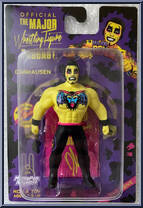 Danhausen (Blacklight) from Major Wrestling Figure Podcast - Major Bendies - Exclusives manufactured by Unknown [Front]