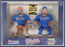 Matt Cardona / Brian Myers (Blue Shirts) from Major Wrestling Figure Podcast - Major Bendies - Exclusives manufactured by Unknown [Front]