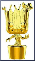 Groot (Gold Chrome) from Marvel - Marvel Stud10s Pop! manufactured by Funko [Loose]
