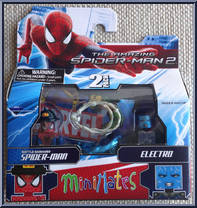 Battle-Damaged Spider-Man / Electro from Marvel Minimates - Wave 56 - Amazing Spider-Man 2 Movie manufactured by Diamond Select [Front]