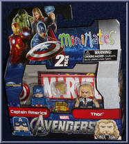 Captain America / Thor from Marvel Minimates - Wave 45 - Avengers Movie manufactured by Diamond Select [Front]