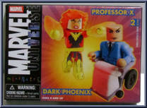 Dark Phoenix / Professor X (Blue Suit) from Marvel Minimates - Target 2-Packs manufactured by Diamond Select [Front]