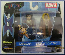 Logan / Sabretooth (Ultimate) from Marvel Minimates - Wal-Mart Canada 2-Packs manufactured by Diamond Select [Front]