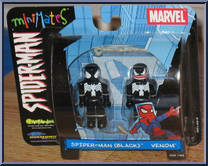 Spider-Man (Black) / Venom from Marvel Minimates - Wave  2 manufactured by Diamond Select [Front]