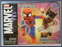Spider-Man / Gaijin Wolverine from Marvel Minimates - Target 2-Packs manufactured by Diamond Select [Front]