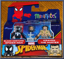 Black Costume Spider-Man / Kraven from Marvel Minimates - Wave 77 manufactured by Diamond Select [Front]