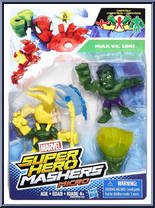 Hulk vs. Loki from Marvel Super Hero Mashers - Micro manufactured by Hasbro [Front]
