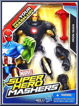 Iron Man (Black Armor) from Marvel Super Hero Mashers - Basic Series manufactured by Hasbro [Front]