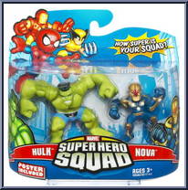 Hulk & Nova from Marvel Super Hero Squad - Series 16 manufactured by Hasbro [Front]