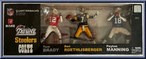 Elite Club Quarterbacks (Tom Brady / Ben Roethlisberger / Peyton Manning) from McFarlane's Sports Picks - NFL - 3-Packs manufactured by McFarlane [Front]