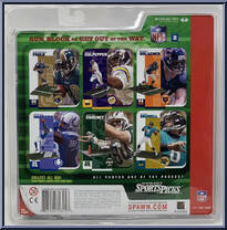 Marvin Harrison (Blue Jersey / Helmet / Dirty) from McFarlane's Sports Picks - NFL - Series  2 manufactured by McFarlane [Back]