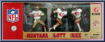 San Francisco 49ers (Collector's Club)  (Joe Montana / Ronnie Lott / Jerry Rice) from McFarlane's Sports Picks - NFL - 3-Packs manufactured by McFarlane [Front]