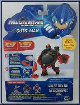 Guts Man from MegaMan Fully Charged - Deluxe manufactured by Jakks Pacific [Back]