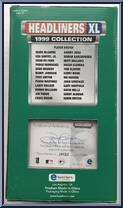 Tony Gwynn from MLB Headliners - 1999 Season - XL manufactured by Corinthian [Back]