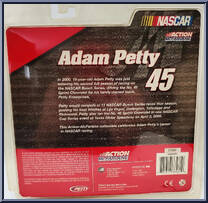 Adam Petty (Sprint) #45 from Nascar - Series 6 manufactured by McFarlane [Back]
