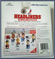 Patrick Roy from NHL Headliners - In the Crease manufactured by Corinthian [Back]