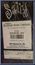 Sally (Black Coffin) (Closed Smile) from Nightmare Before Christmas - 16" Coffins manufactured by Jun Planning [Back]