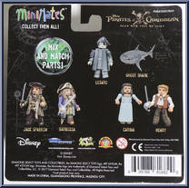 Jack Sparrow / Barbossa from Pirates of the Caribbean - Dead Men Tell No Tales - Minimates manufactured by Diamond Select [Back]