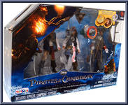 Gibbs / Jack Sparrow / Captain Barbossa from Pirates of the Caribbean - On Stranger Tides - Exclusives manufactured by Jakks Pacific [Front]