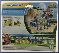Yellow Ranger & Sabertooth Zord from Power Rangers - Vehicles manufactured by Fisher-Price [Back]