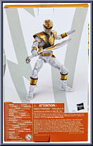 Mighty Morphin "Metallic" White Ranger from Power Rangers Lightning Collection - Mighty Morphin manufactured by Hasbro [Back]