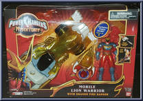 Mobile Lion Warrior with Dragon Fire Ranger from Power Rangers Mystic Force - Trackers manufactured by Bandai [Front]