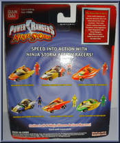 Red Wind Action Racer from Power Rangers Ninja Storm - Action Racers manufactured by Bandai [Back]
