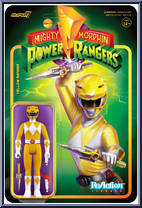 Yellow Ranger from Power Rangers - ReAction Figures manufactured by Super7 [Front]