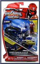 Time Force Cycle and Blue Ranger from Power Rangers Super Megaforce - Cycles manufactured by Bandai [Front]