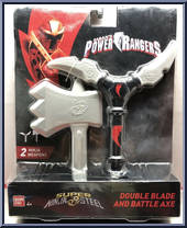 Double Blade and Battle Axe from Power Rangers Super Ninja Steel - Role Play manufactured by Bandai [Front]