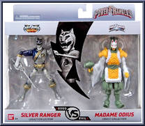 Silver Ranger vs. Madame Odius from Power Rangers Super Ninja Steel - Legacy Collection manufactured by Bandai [Front]