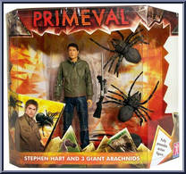 Stephen Hart / 3 Giant Arachnids from Primeval - Series 1 manufactured by Character Options [Front]