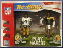 Brett Favre (Sideline) / Brett Favre (Throwback) from Re-Plays - NFL - Play Makers manufactured by Gracelyn Toys [Front]
