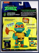 Motormouth Mikey (Train 'N Battle) from Rise of the Teenage Mutant Ninja Turtles - Babble Heads manufactured by Playmates [Back]