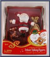 Santa Claus & Baby Rudolph (Fabric Suit) from Rudolph - Talking Figures: Series 3 manufactured by Forever Fun [Front]