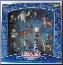 12-Pack (Ostrich, Bumbles, Young Rudolph) from Rudolph - PVC Holiday Clip-Ons manufactured by Memory Lane [Front]
